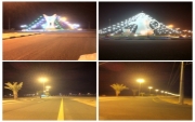 بلدية #جبة تضيء المدخنه والدله ومدخل جبه وآمتداد الدائري الغربي